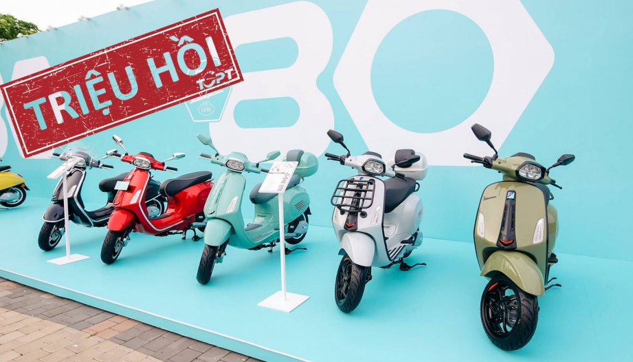 Triệu hồi hàng loạt mẫu Vespa và Piaggio tại Việt Nam vì lỗi đèn pha