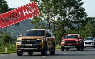 Triệu hồi Ford Everest và Ranger tại Việt Nam do lỗi gạt mưa