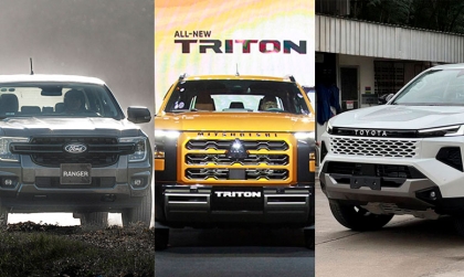 Ford Ranger, Mitsubishi Triton và Toyota Hilux: Lựa chọn xe bán tải số tự động giá rẻ nào phù hợp nhất?