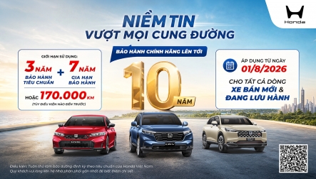 Honda Việt Nam thực hiện chương trình gia hạn ô tô lên 10 năm