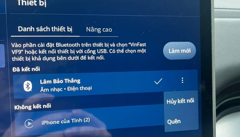Vinfast VF 9 không kết nối được Carplay là sao thế nhỉ?