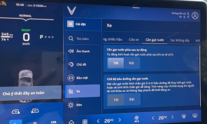 Xe vf8 bị mất chế độ bảo dưỡng cần gạt nước thì phải làm sao?