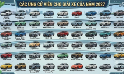 Một nửa số ứng cử viên cho giải Xe của năm là xe Trung Quốc