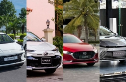 Thị trường ô tô Việt Nam: Phân khúc xe du lịch gầm thấp các cỡ tháng 8/2026