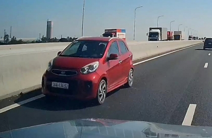 Clip: Bác tài KIA Morning chắc chưa biết mức phạt khi đi ngược chiều trên cao tốc