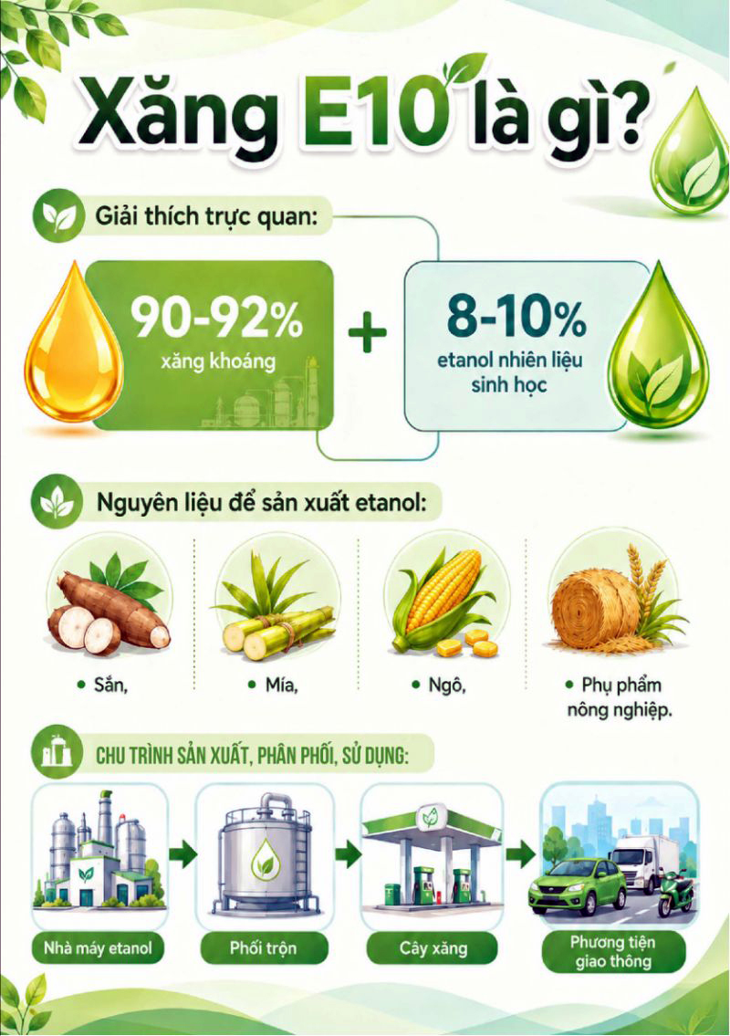 Cẩm nang sử dụng xăng sinh học E10