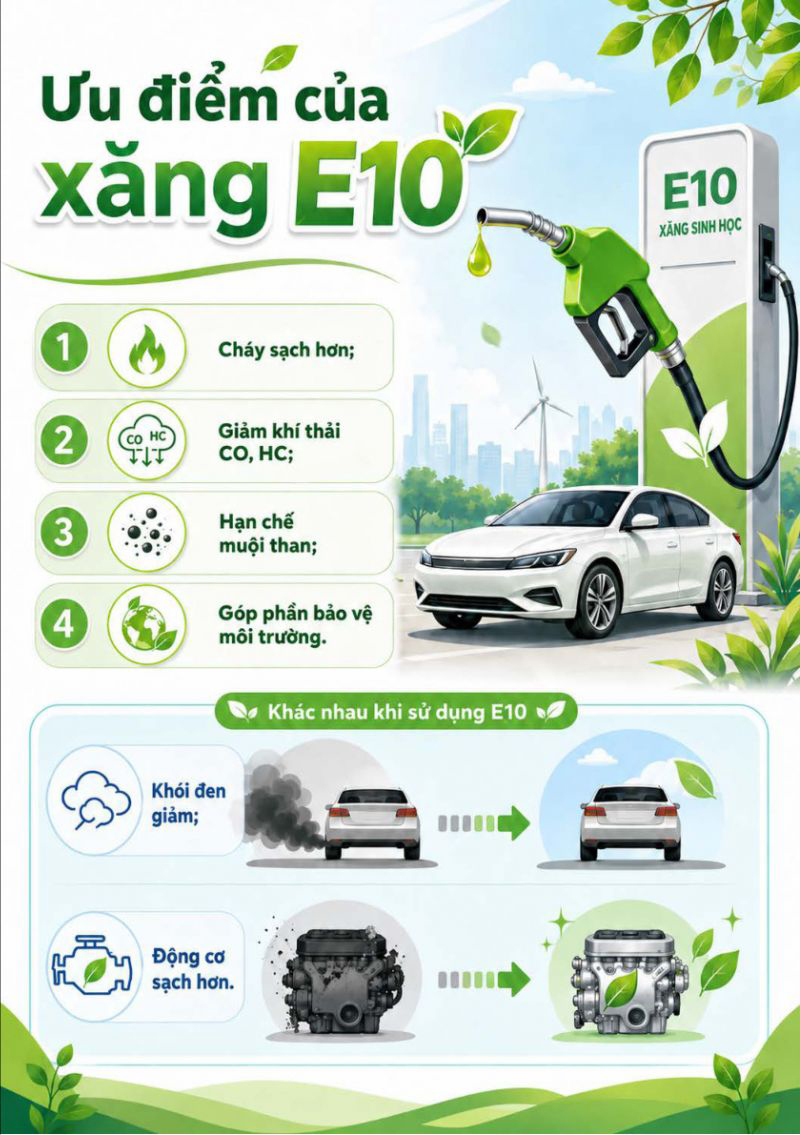 Cẩm nang sử dụng xăng sinh học E10